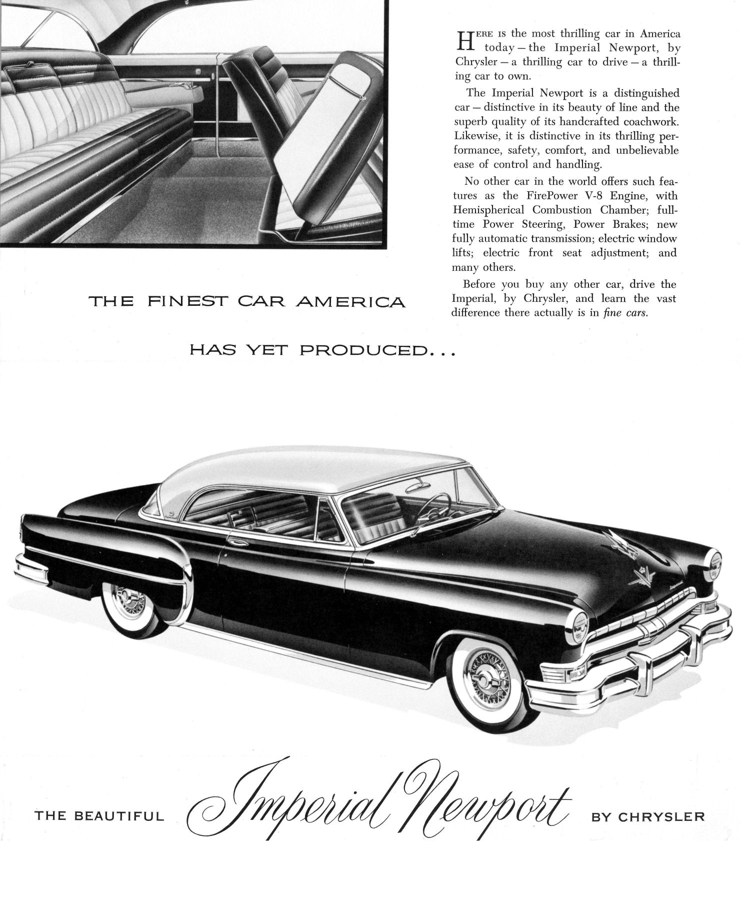 1953 Chrysler Imperial Newport Folder Page 3